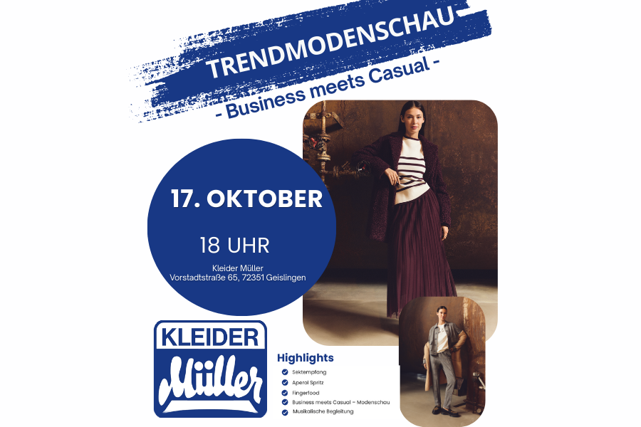 Einladung Trendmodenschau Kleider Müller Geislingen