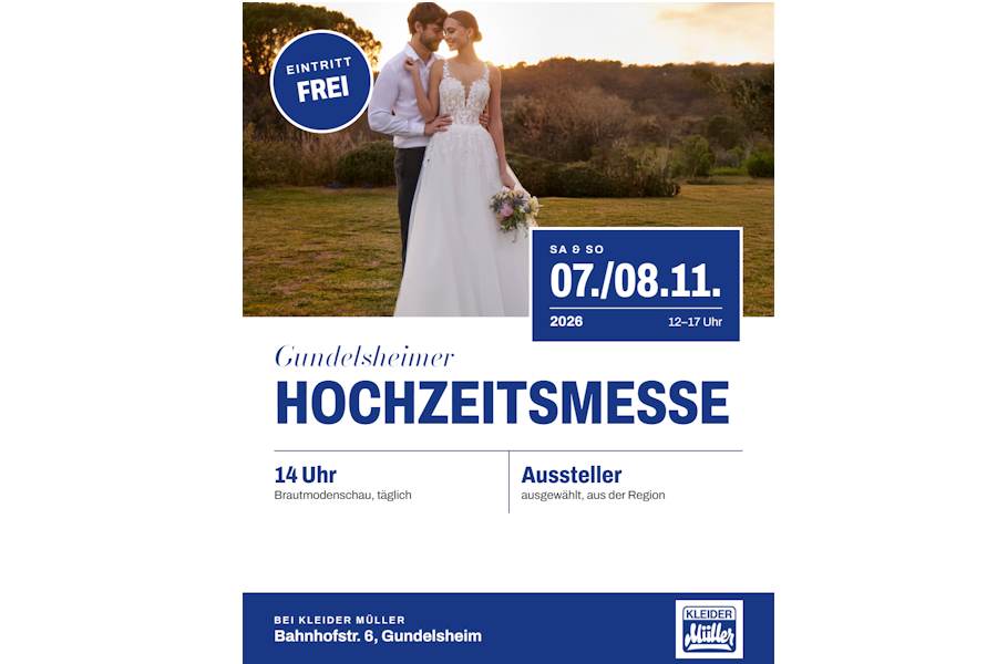 Save the date: Gundelsheimer Hochzeitsmesse 2026
