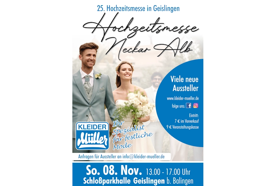 Save the date: Hochzeitsmesse Neckar Alb 2026