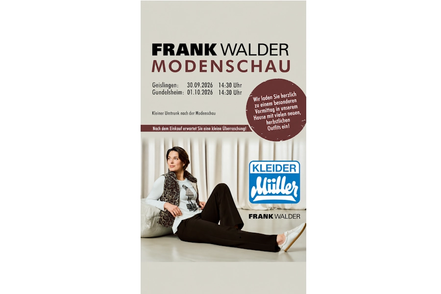 Frank Walder Modenschau in Geislingen und Gundelsheim